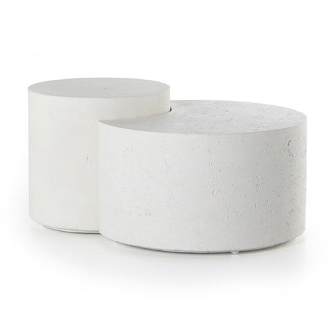 Constantine Textured White Nesting Tables