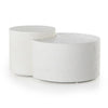 Constantine Textured White Nesting Tables