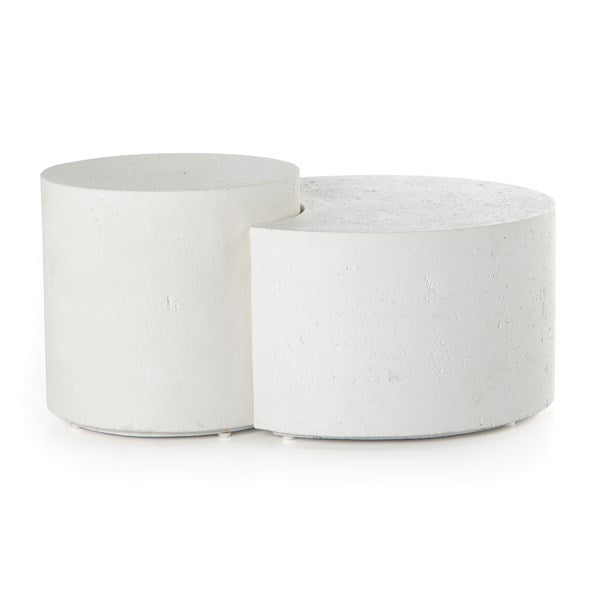 Constantine Textured White Nesting Tables