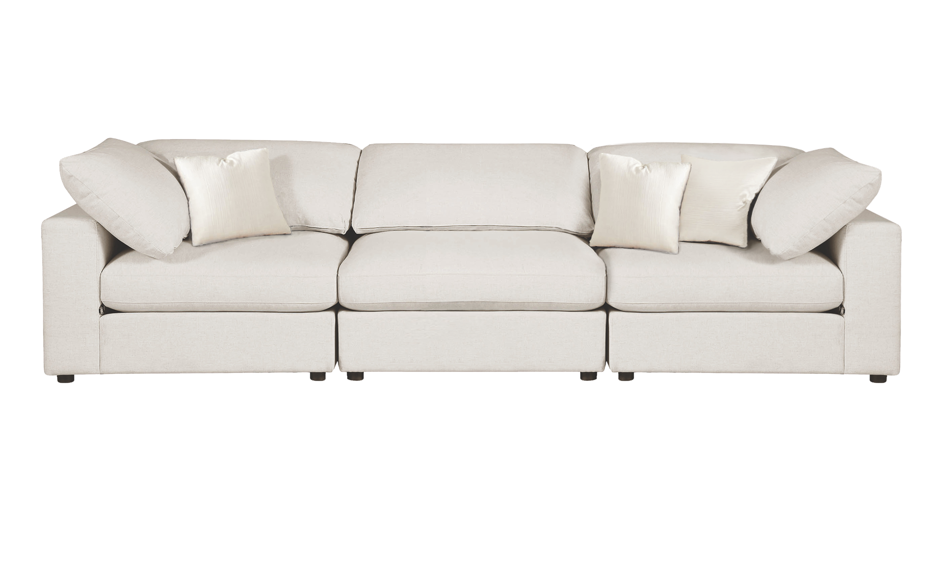 Juno 3 Piece Sectional, Cream