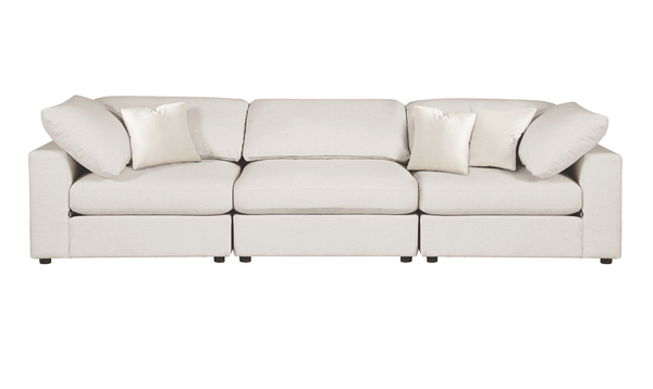 Juno 3 Piece Sectional, Cream