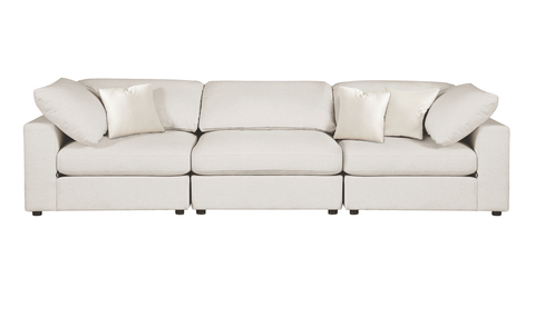 Juno 3 Piece Sectional, Cream