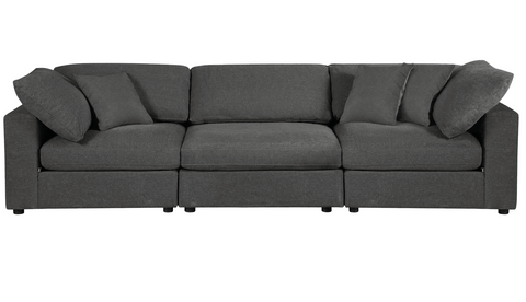 Ollie 3 Piece Sectional, Grey