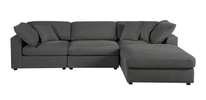Ollie 4 Piece Sectional, Grey