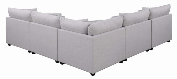 Cambria 5 Piece Sectional, Light Grey