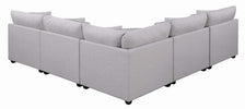 Cambria 5 Piece Sectional, Light Grey
