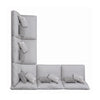 Cambria 5 Piece Sectional, Light Grey