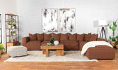 Jenna 4 Piece Sectional, Terracotta