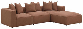 Jenna 4 Piece Sectional, Terracotta