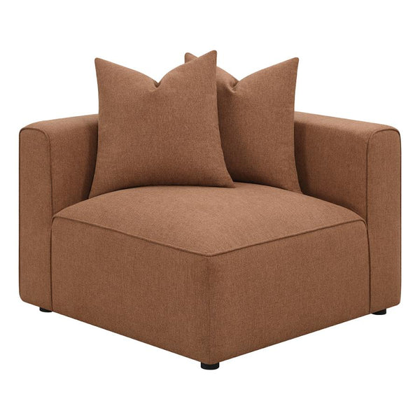 Jenna 4 Piece Sectional, Terracotta