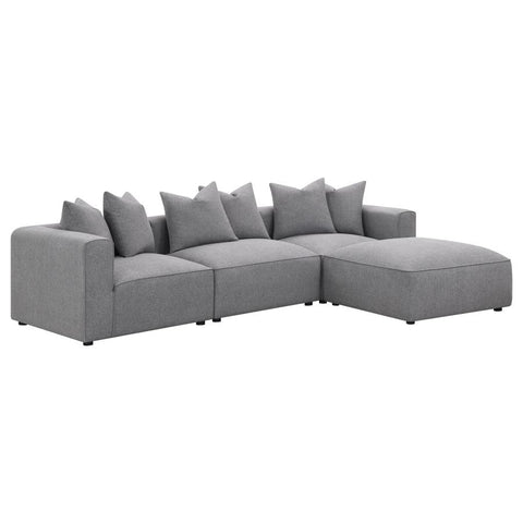 Jenna 4 Piece Sectional, Grey