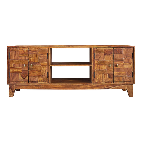 TV Console Natural Sheesham