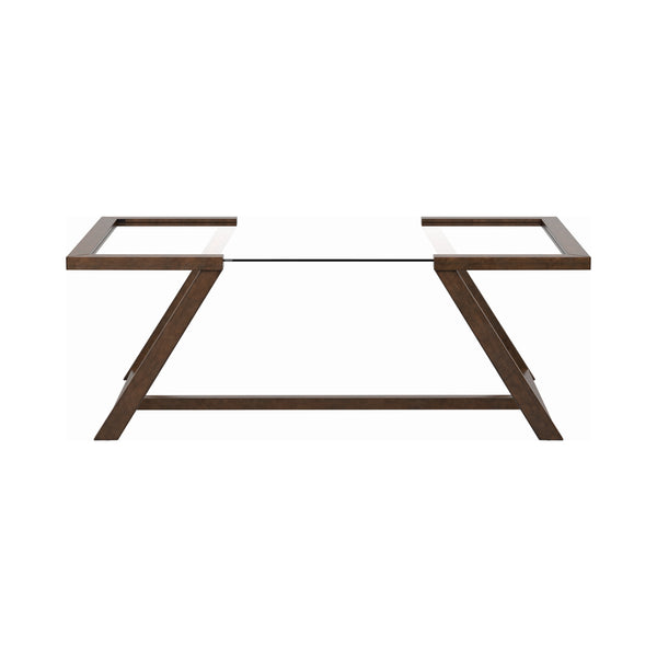 Wood and Glass Coffee Table