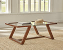 Wood and Glass Coffee Table