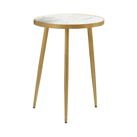 Marble and Gold Accent Table
