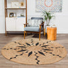 Tribal Sun Round Braided Jute