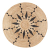 Tribal Sun Round Braided Jute