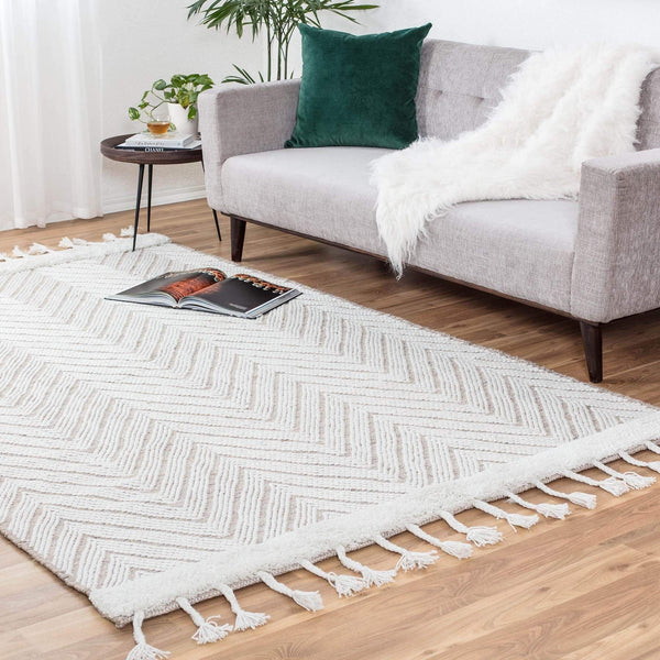 Hand Spun Chevron Rug 8' x 10'