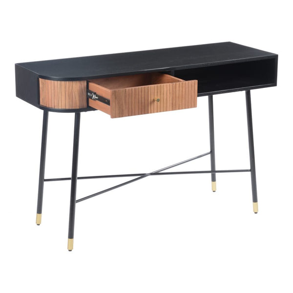 W.E Black Bezier Console Table