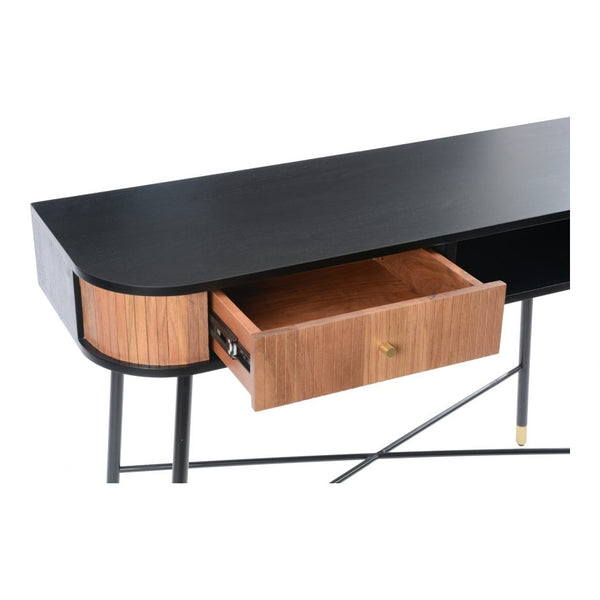 W.E Black Bezier Console Table