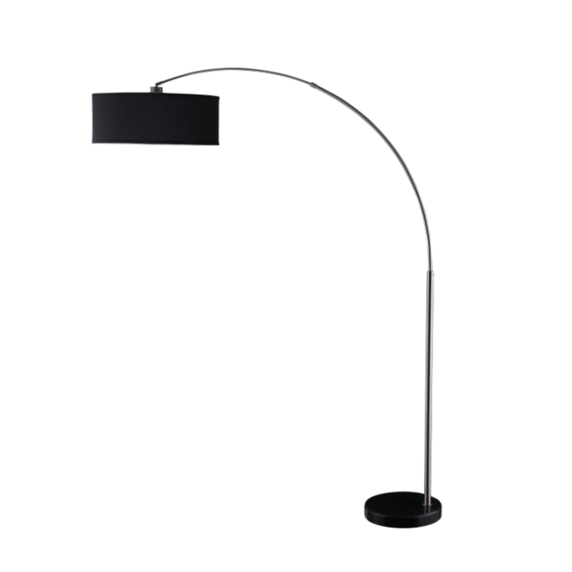 Black Arch Floor Lamp w/ Marble Base