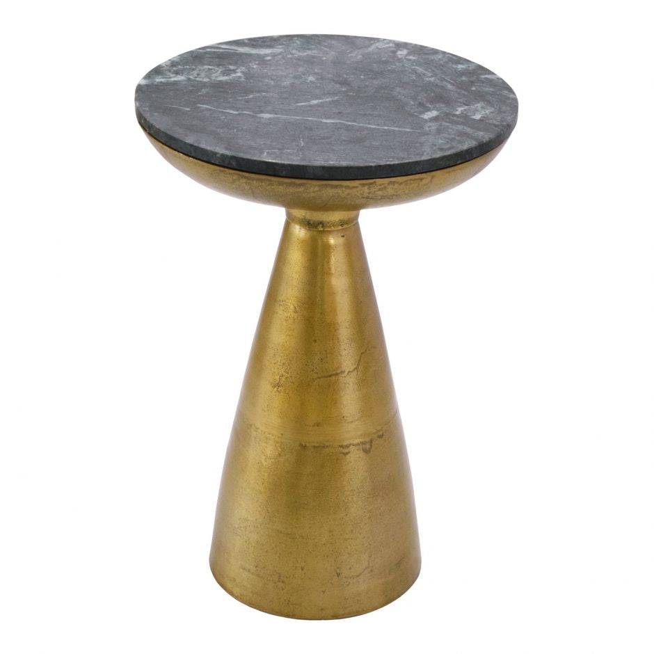 Granite And Gold Side Table