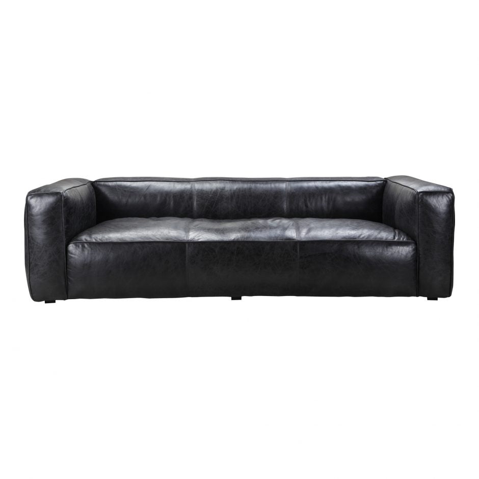 Darkstar Black Leather Sofa