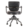 Onyx Black Leather Desk Chair
