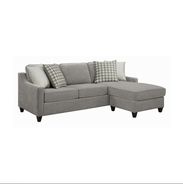 Chevron Sectional, Light Grey