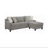 Chevron Sectional, Light Grey