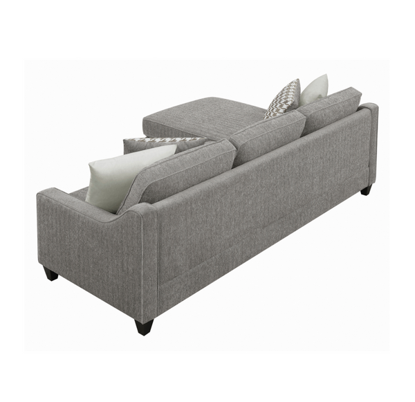 Chevron Sectional, Light Grey