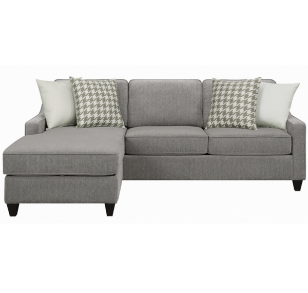 Chevron Sectional, Light Grey