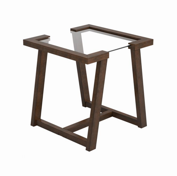Wood and Glass Side Table