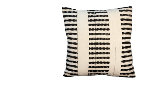 Black and White Striped Pillow