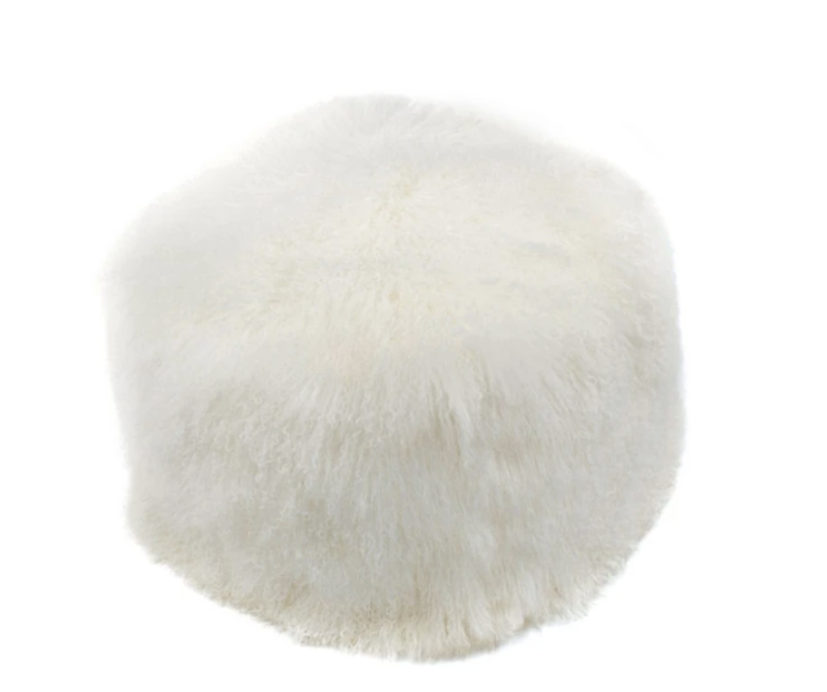 Lamb Fur Pouf