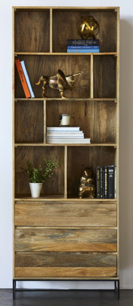 Acacia Shelf With Drawers