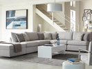 Cambria 4 Piece Sectional, Light Grey