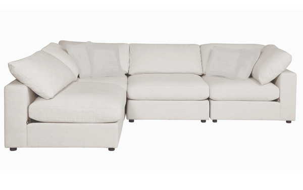 Juno 4 Piece Sectional, Cream