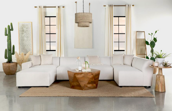 Dakota Sectional, 4 piece, Cream