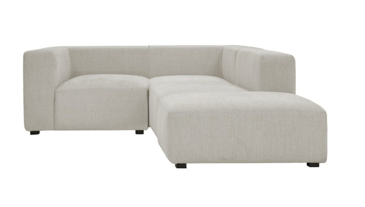 Dakota Sectional, 3 piece, Cream