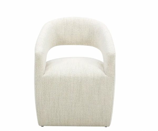 Burrow Swivel Dining Chair, White