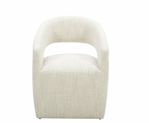 Burrow Swivel Dining Chair, White
