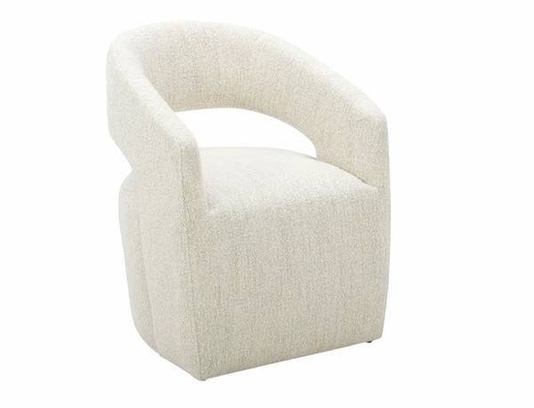 Burrow Swivel Dining Chair, White