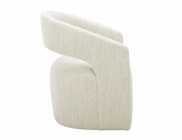 Burrow Swivel Dining Chair, White