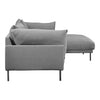 Jamara Sectional, Charcoal, Left