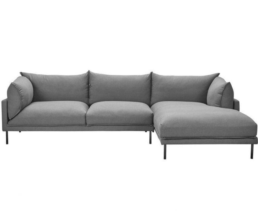 Jamara Sectional, Charcoal Right
