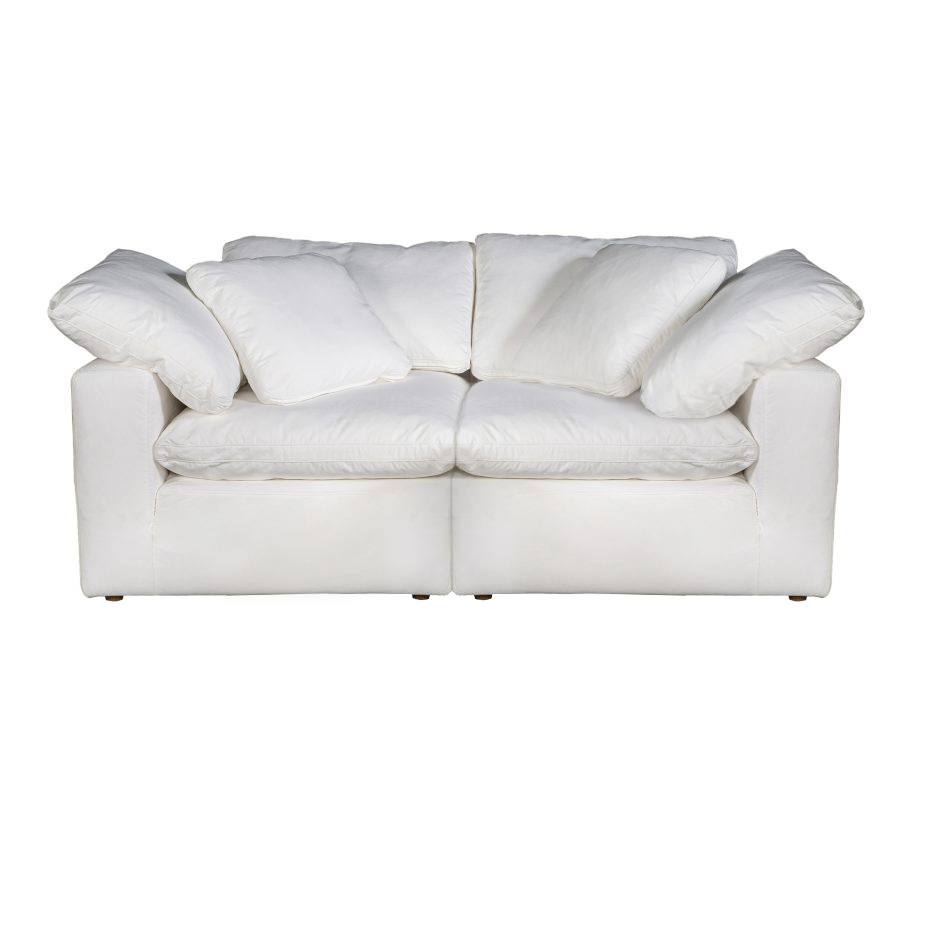 Down White Sectional Sofa, 2 Piece