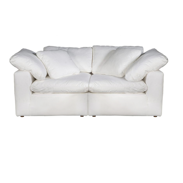 Down White Sectional Sofa, 2 Piece