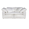 Down White Sectional Sofa, 2 Piece