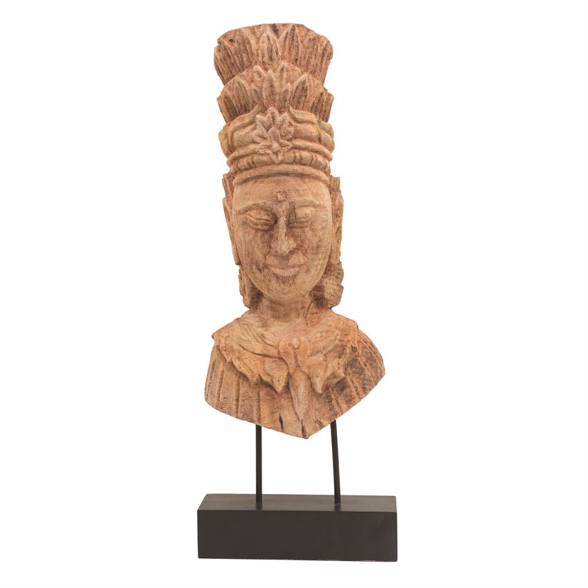 Hand carved wooden Buddha